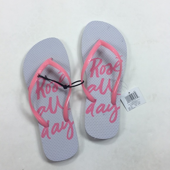 rose all day flip flops